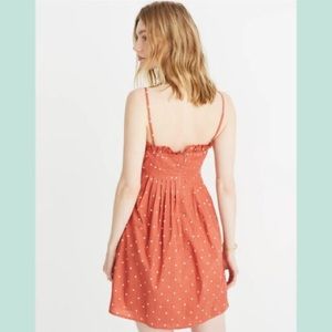 Madewell Pintuck Polka Dot Cami Dress sz 0